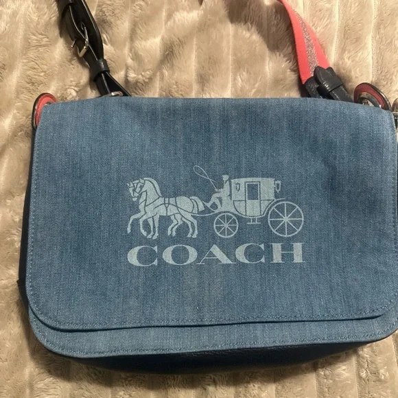 Coach Blue Denim Bag Excellent condition . - Picture 1 of 6